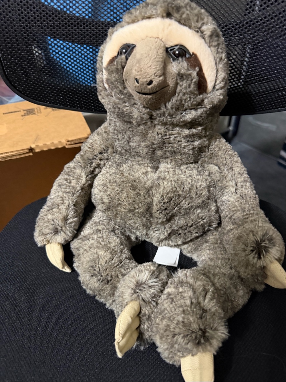 Plush Sloth Stuffed Animal - Soft Gray Plush Toy